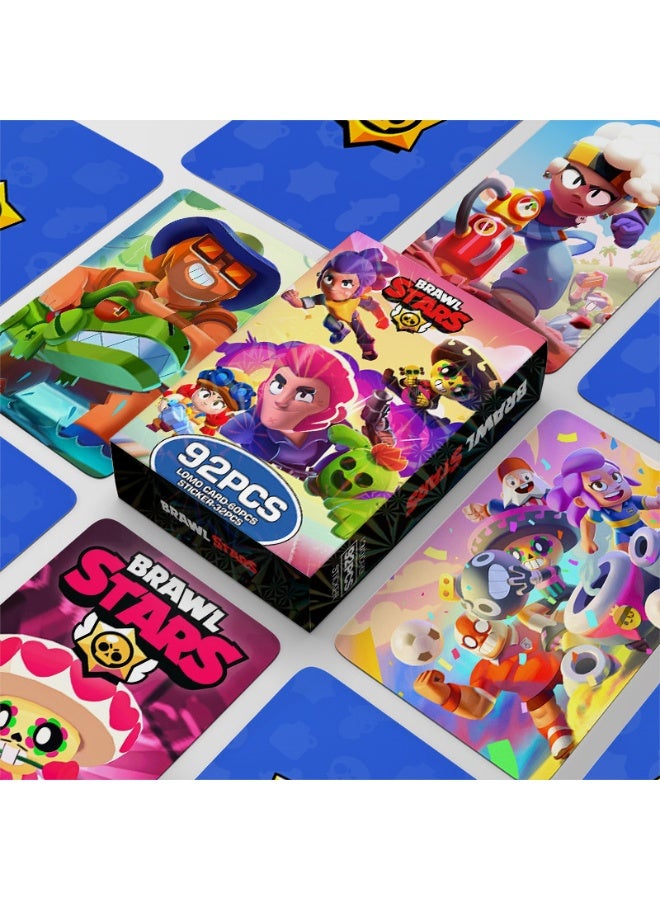 92 Cards Brawl Stars Game Collector Card Photo Card Mini Sticker Lomo Card - Image 5